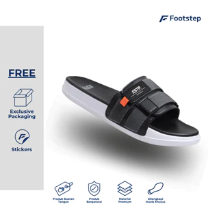 Footstep Footwear Sandal Slide Pria Wanita Stereo x Shopee Sandal Eksklusif