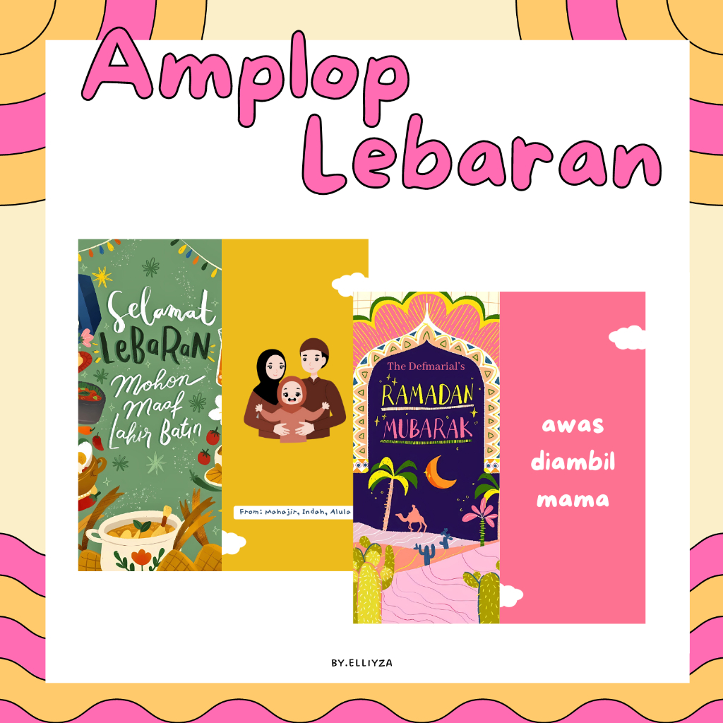 Jual TERMURAH CUSTOM Amplop Lebaran Custom Nama | Amplop THR | Amplop ...