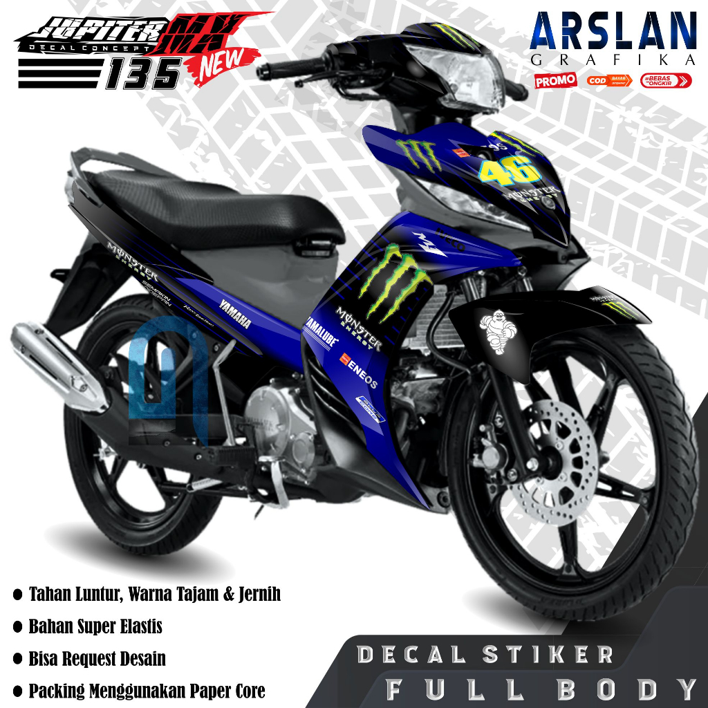 Jual Decal Jupiter MX 135 New Full Body Dekal Jupiter MX New Full Body ...