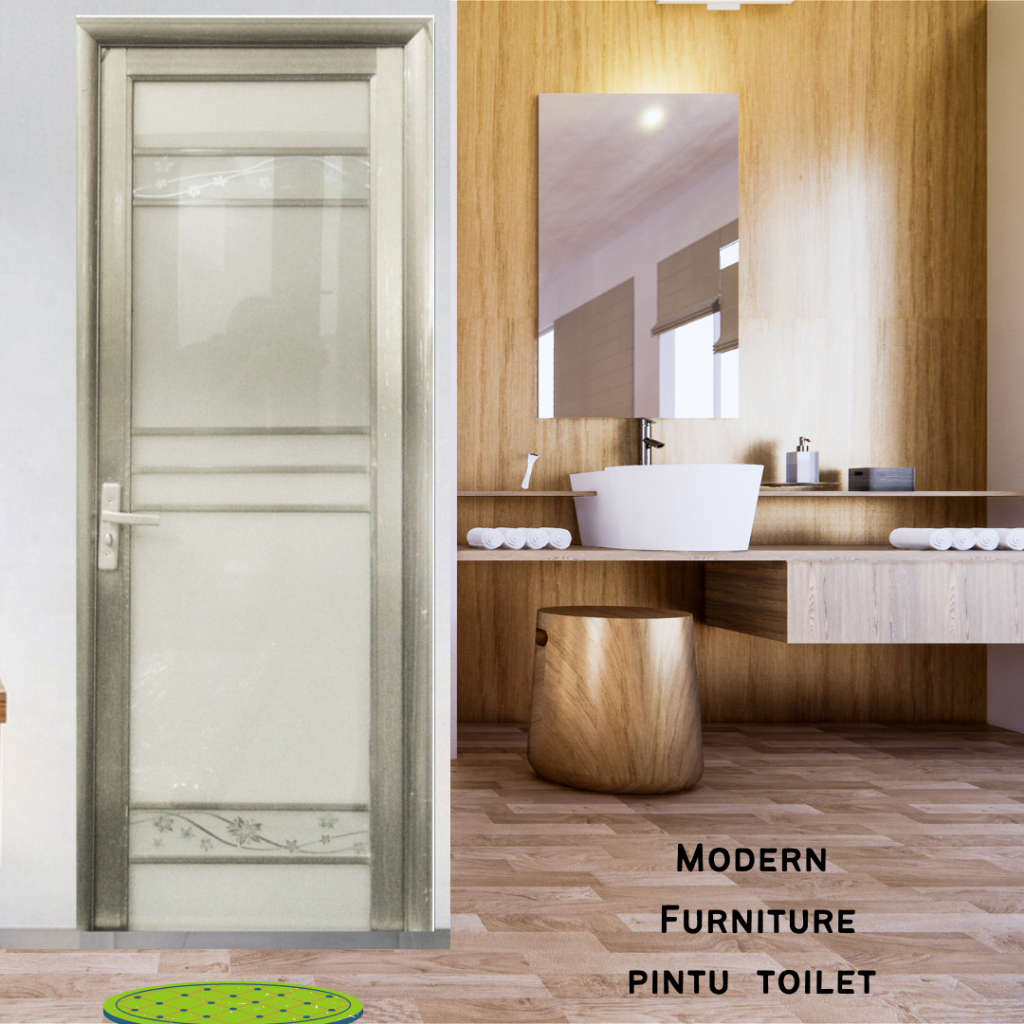 Jual pintu kamar mandi full kaca /LM0702A / pintu kamar mandi alumunium