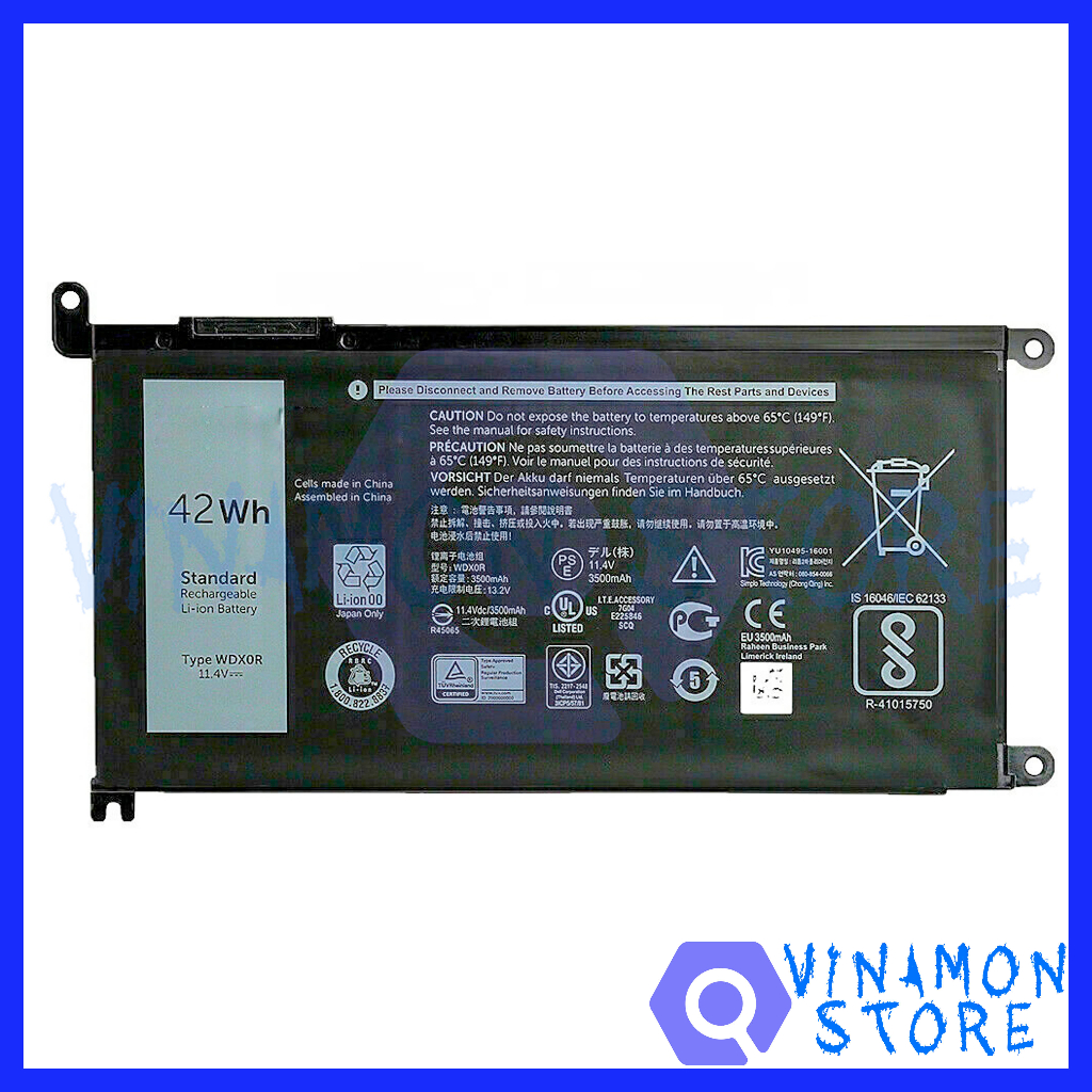 Jual WDXOR WDX0R baterai laptop P93G 5471 15-3585 5000 15-5567 P66F ...