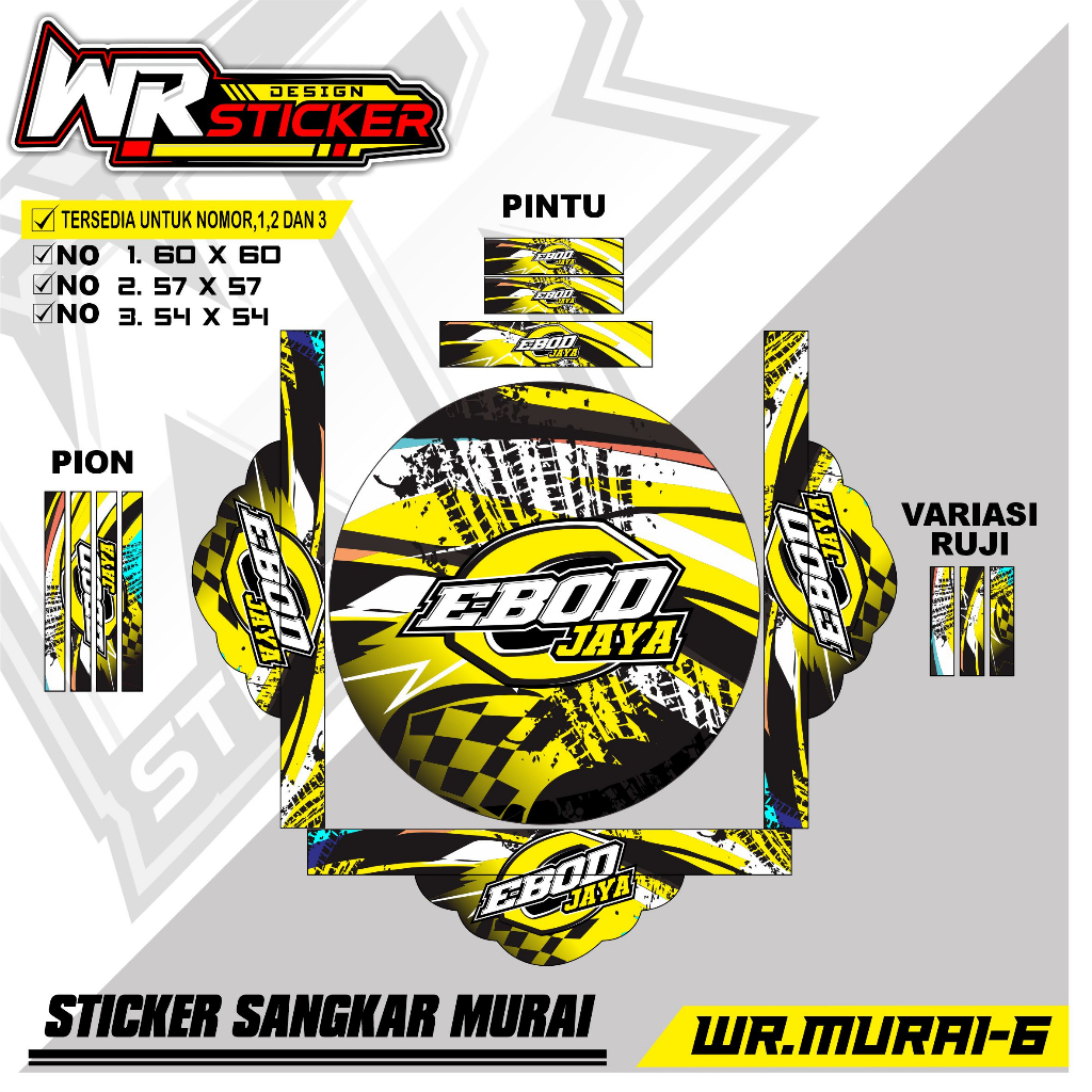 Jual Stiker Dekal Sangkar Burung Murai - Sticker Decal Kandang Burung ...