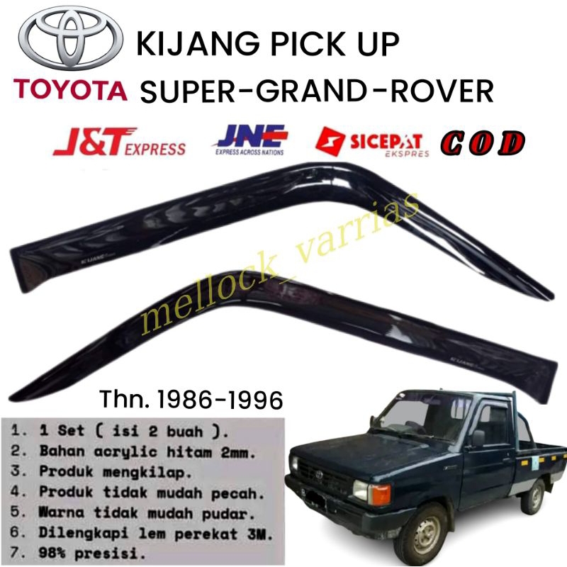 Jual Talang Air Pintu Mobil Toyota Kijang Super Grand Rover Pick Up Shopee Indonesia