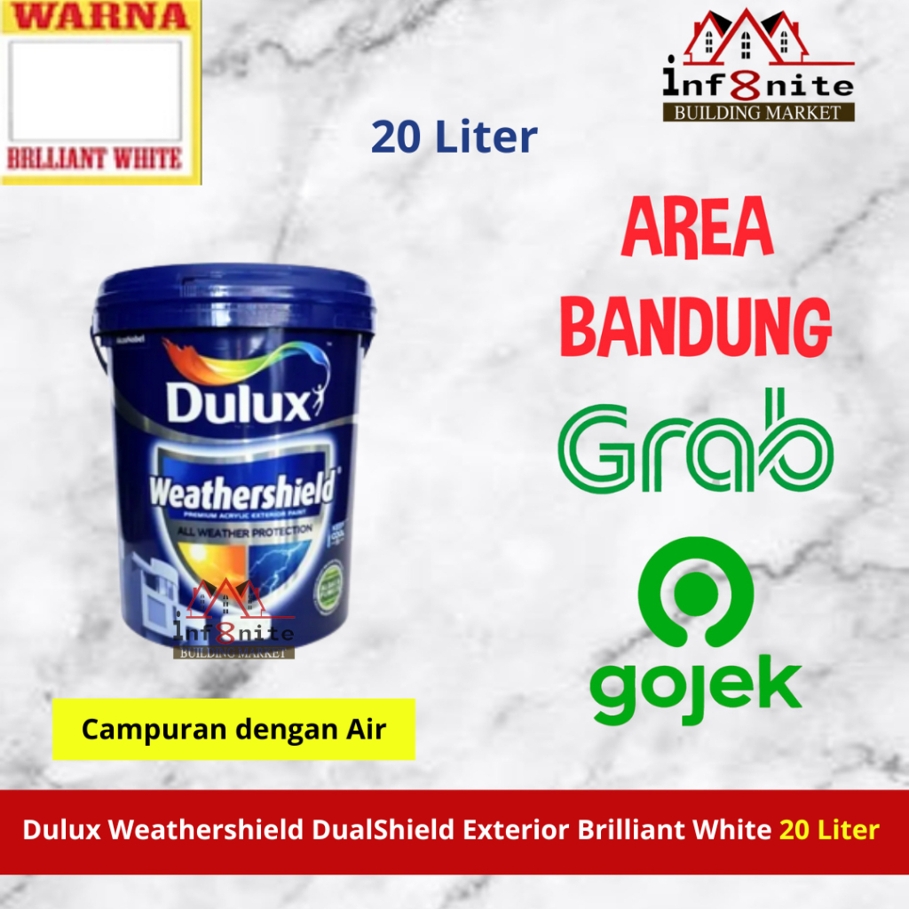 Jual Cat Tembok Dulux Weathershield Dualshield Exterior Brilliant White