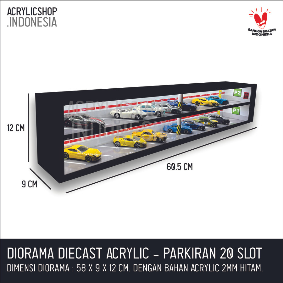 Jual Diorama Acrylic / Diecast / Rak Hotwheels / Box Display Akrilik ...