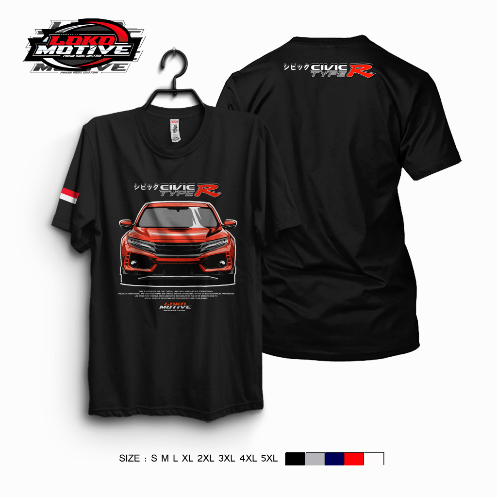 Jual Kaos Distro Club Mobil - Kaos Honda Civic type R Community - 100% ...