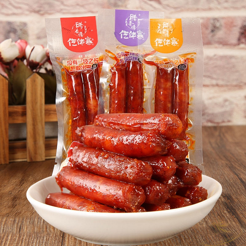 Jual [NON HALAL]SNACK CINA LAP CHIONG BABI SOSIS BABI PEDAS SAUSAGE 16G ...