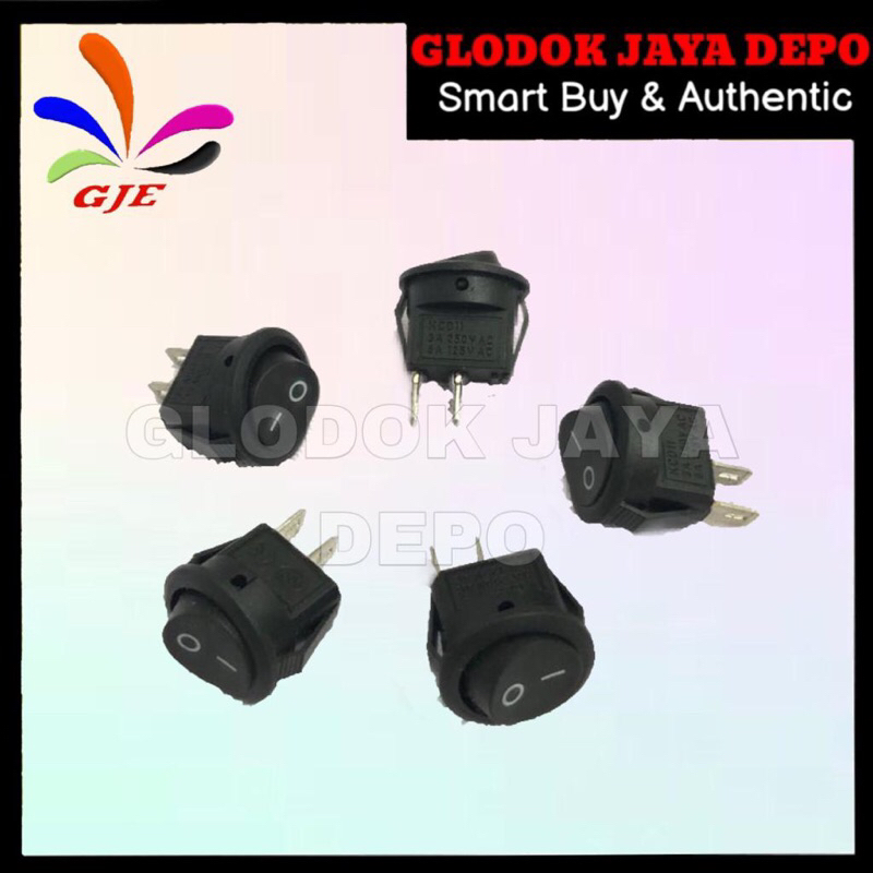 Jual SWITCH MINI BULAT ON OFF 2PIN | Shopee Indonesia