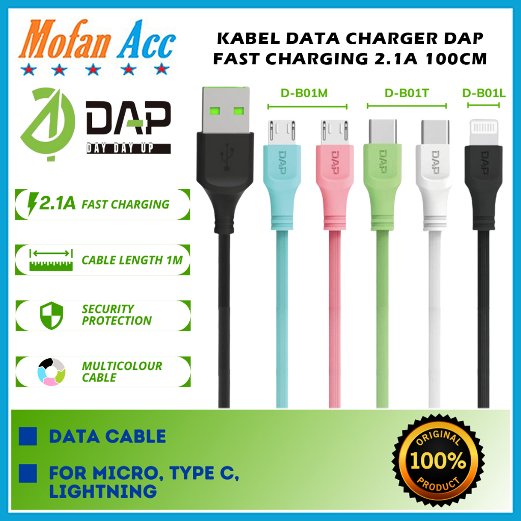 Jual Kabel Data DAP D-B01M Micro USB 100Cm - Cable Charger Casan Fast ...