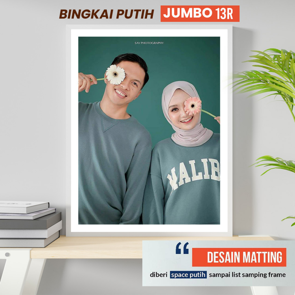 Jual CETAK FOTO A3 + BINGKAI TEBAL FRAME BLOCK DEKORASI RUMAH HIASAN ...