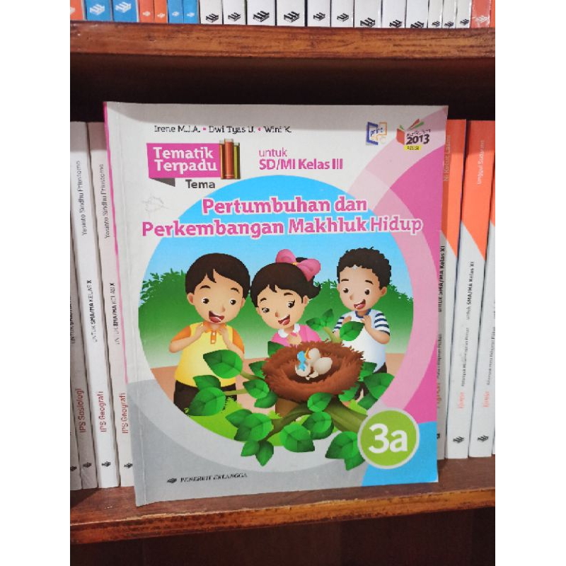 Jual BUKU BEKAS TEMATIK TERPADU KELAS 3 SD JILID 3A ERLANGGA KURIKULUM ...