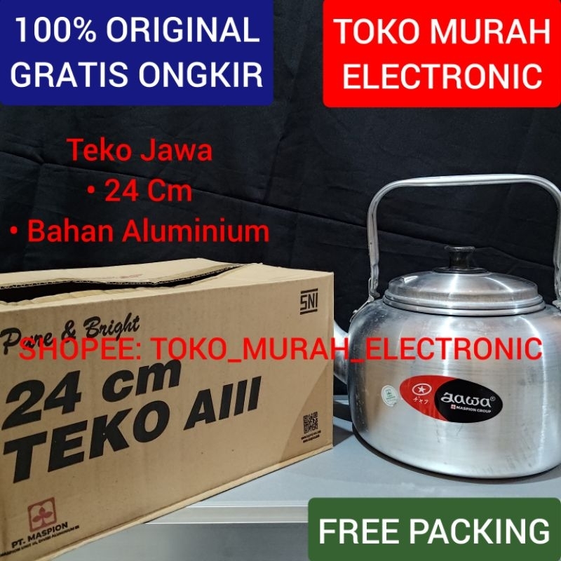 Jual Tme Teko Jawa Teko Air Ceret Air Jawa Maspion Bahan Aluminium Ukuran 24 Cm Shopee Indonesia 0852