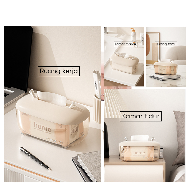 Jual LIVING MALL Living mall Kotak Tisu Transparan/Masker Box Tissue ...