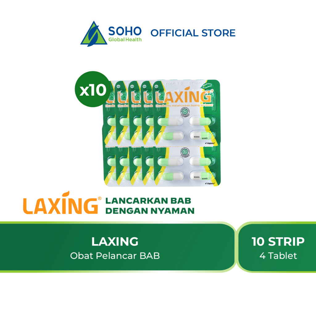 Jual Laxing Obat Pencahar Sembelit Konstipasi 10 Strip Mencret