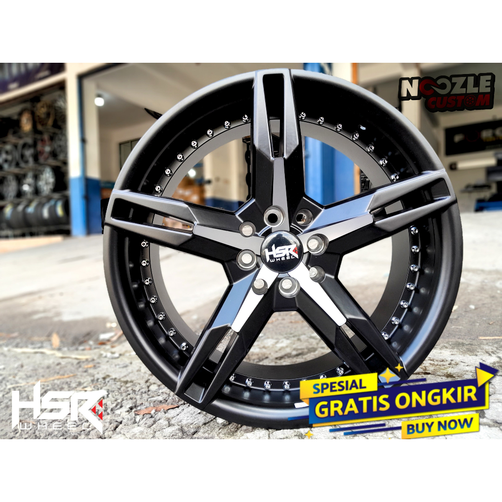 Jual VELG MOBIL PALANG 5 R17 LUBANG 4 TYPE HSR KEUNIKAI PELEK RACING