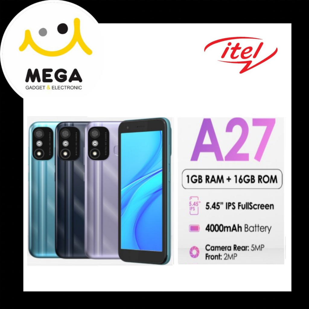 Jual Itel A27 1GB + 16GB Garansi Resmi Itel Indonesia | Shopee Indonesia
