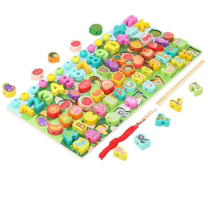 [LOGU] Mainan puzzle montessori, Papan puzzle pancing mencocokkan anak,  Mainan edukasi anak