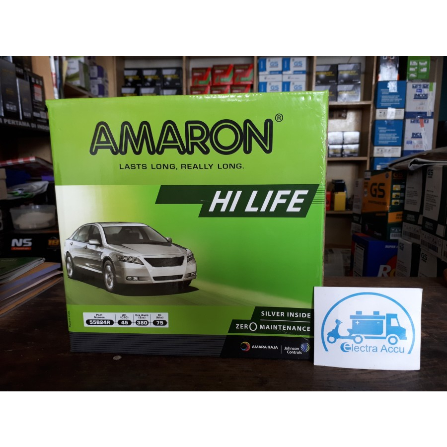 Jual Aki Mobil NS60 55B24R Amaron Hi Life Rush Avanza Taruna Xenia