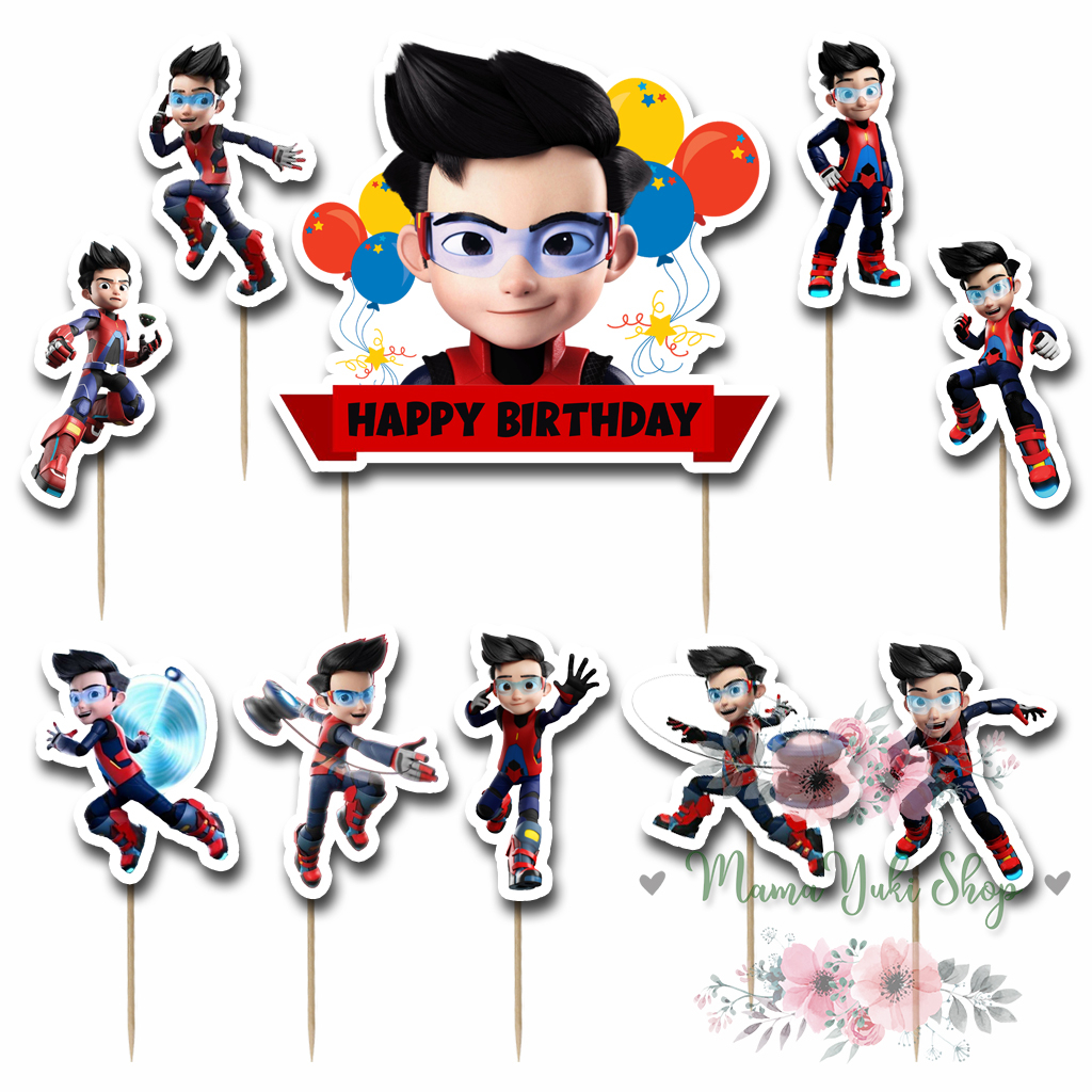 Jual Topper Cake Hiasan Kue Ulang Tahun Anak Kartun EJEN ALI | Shopee