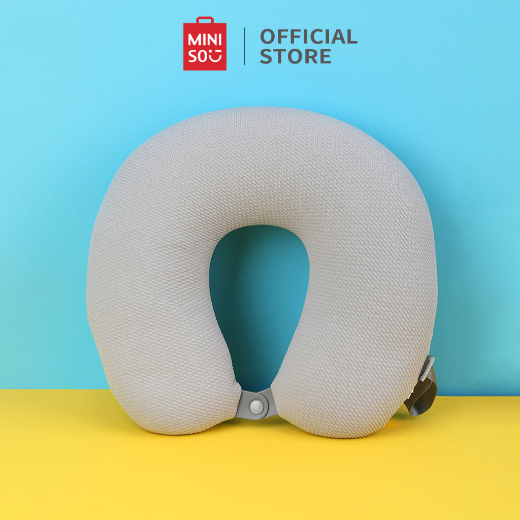 Jual MINISO Bantal Solid Color Bantal Leher Ushaped Neck Pillow Bantal