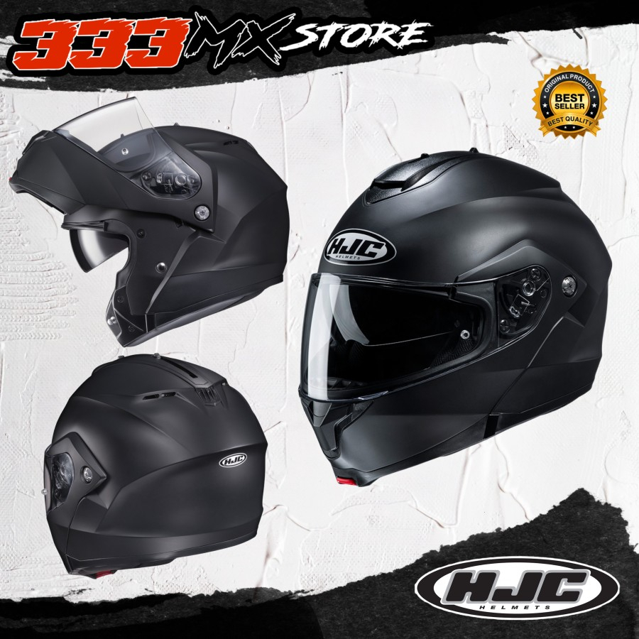 Jual HELM HJC C91 SEMI FLAT BLACK MODULAR HELM HJC C91 MODULAR ORIGINAL ...