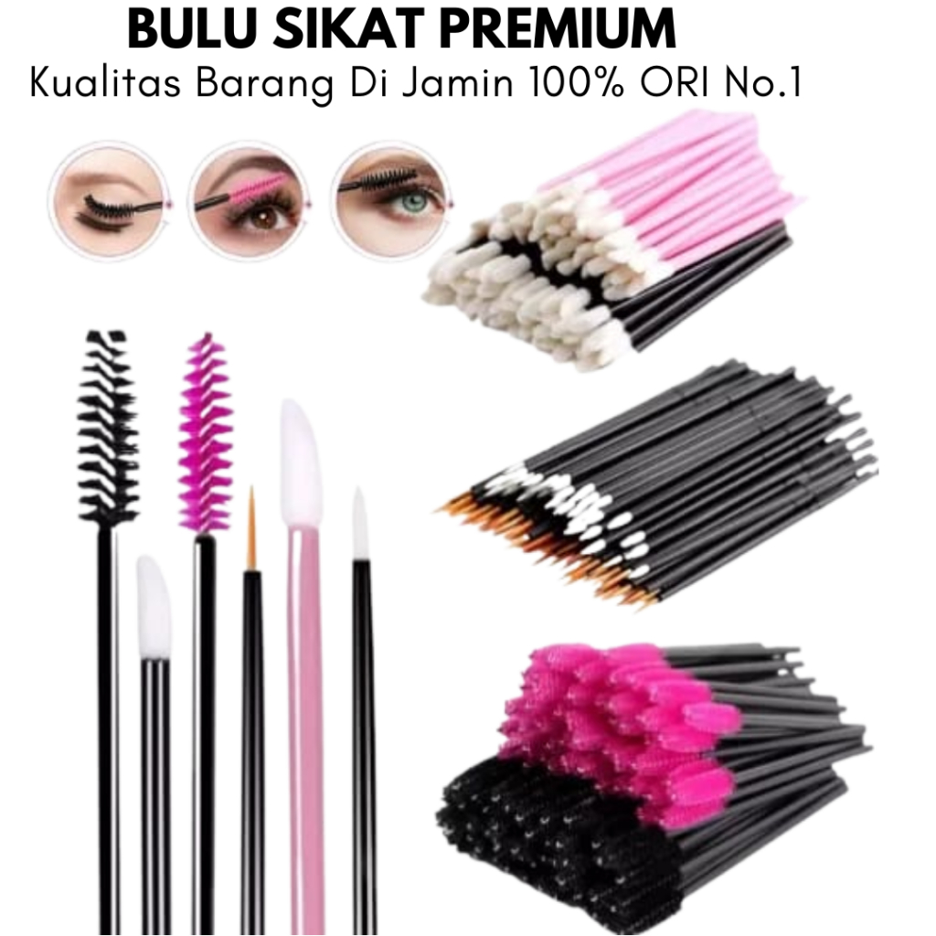 Jual (50PCS) Disposable Lip Brush/Mascara Wand Applicator / Brush