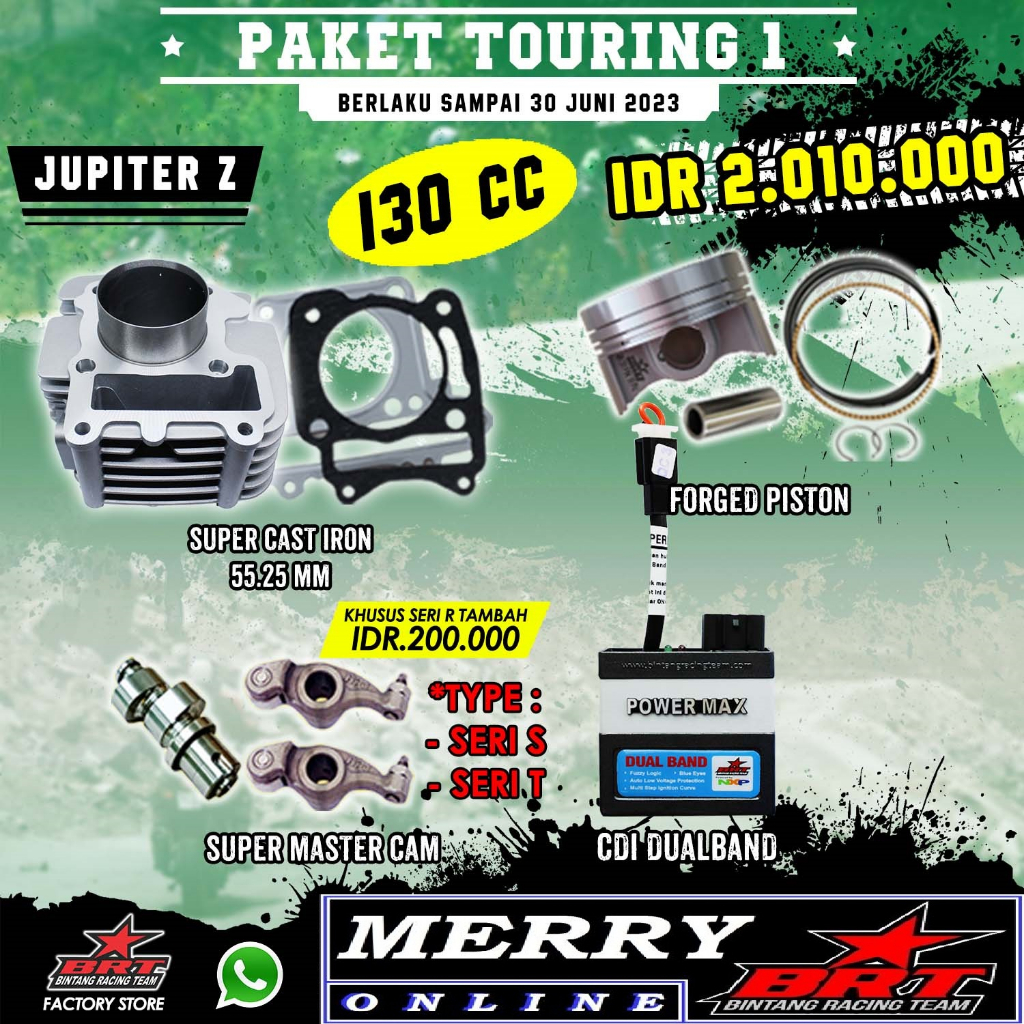 Jual Paket Touring Brt Bore Up Jupiter Z Vega R New Tp Shopee Indonesia