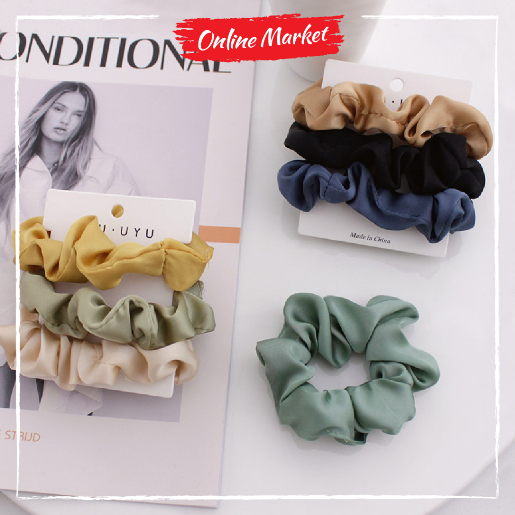 Jual Scrunchie Mini Kunciran Ikat Rambut Cepol Hijab Jilbab Gratis Ongkir Cod Shopee 