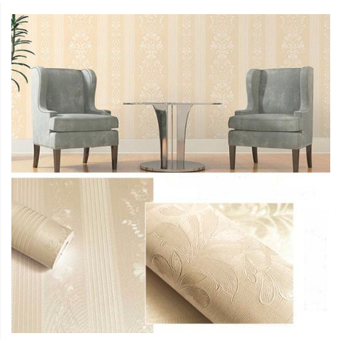 Jual Home Wallpaper Dinding Gold Rose Flower Ukuran 45 cm X 10 M