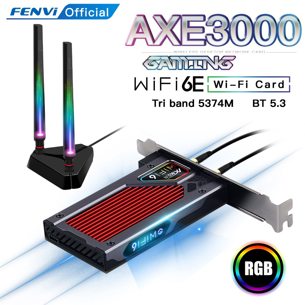 Jual Fenvi FV-AXE3000 Intel WiFi 6E AX210 Tri-band 2.4G/5G/6Ghz ...