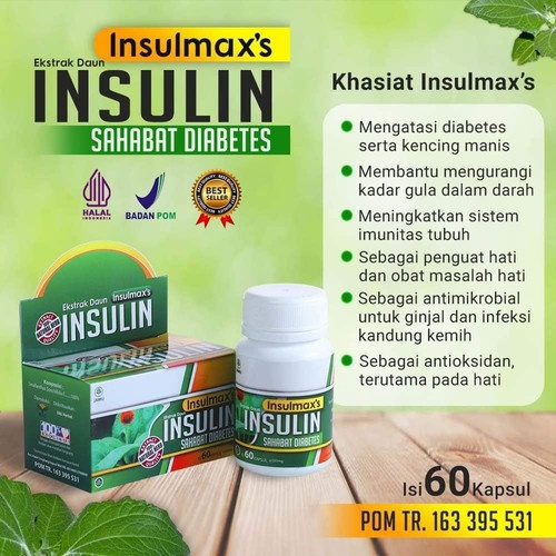 Jual INSULMAX isi 60 Kapsul Daun Insulin Darusyifa Obat Herbal Diabet