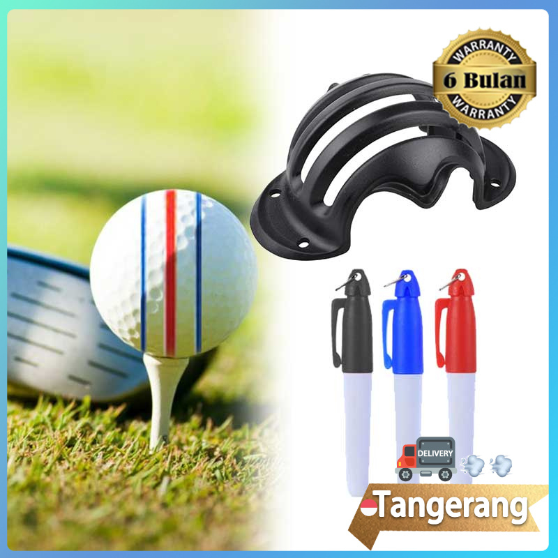 Jual Golf Ball Marker Liner Golf Set Ball Alignment Tool Golf Ball Line