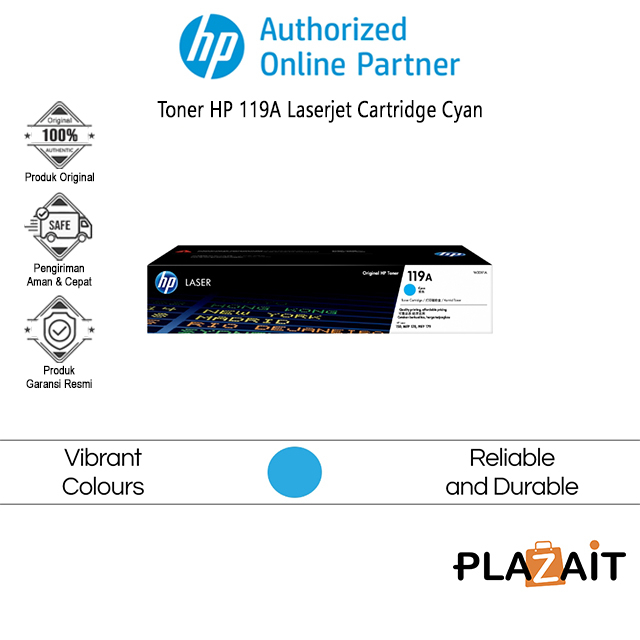 Jual Toner HP 119A Cyan LaserJet Cartridge W2091A - Original & Baru ...