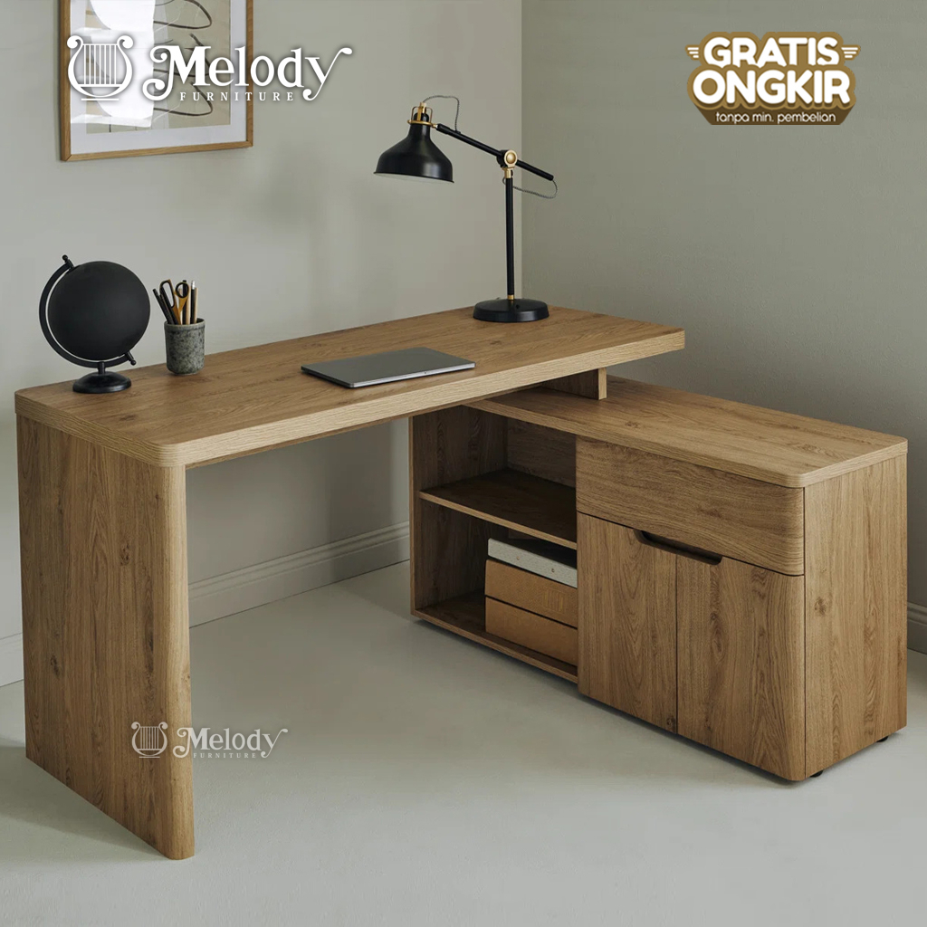 Jual Melody Furniture - Meja Kerja Meja Belajar L Minimalis LIBRE 150E ...