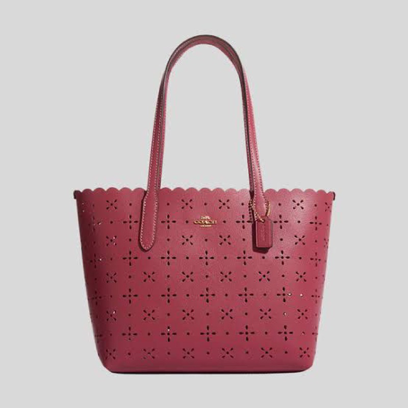 Jual coach mini city tote rouge authentic shopee indonesia