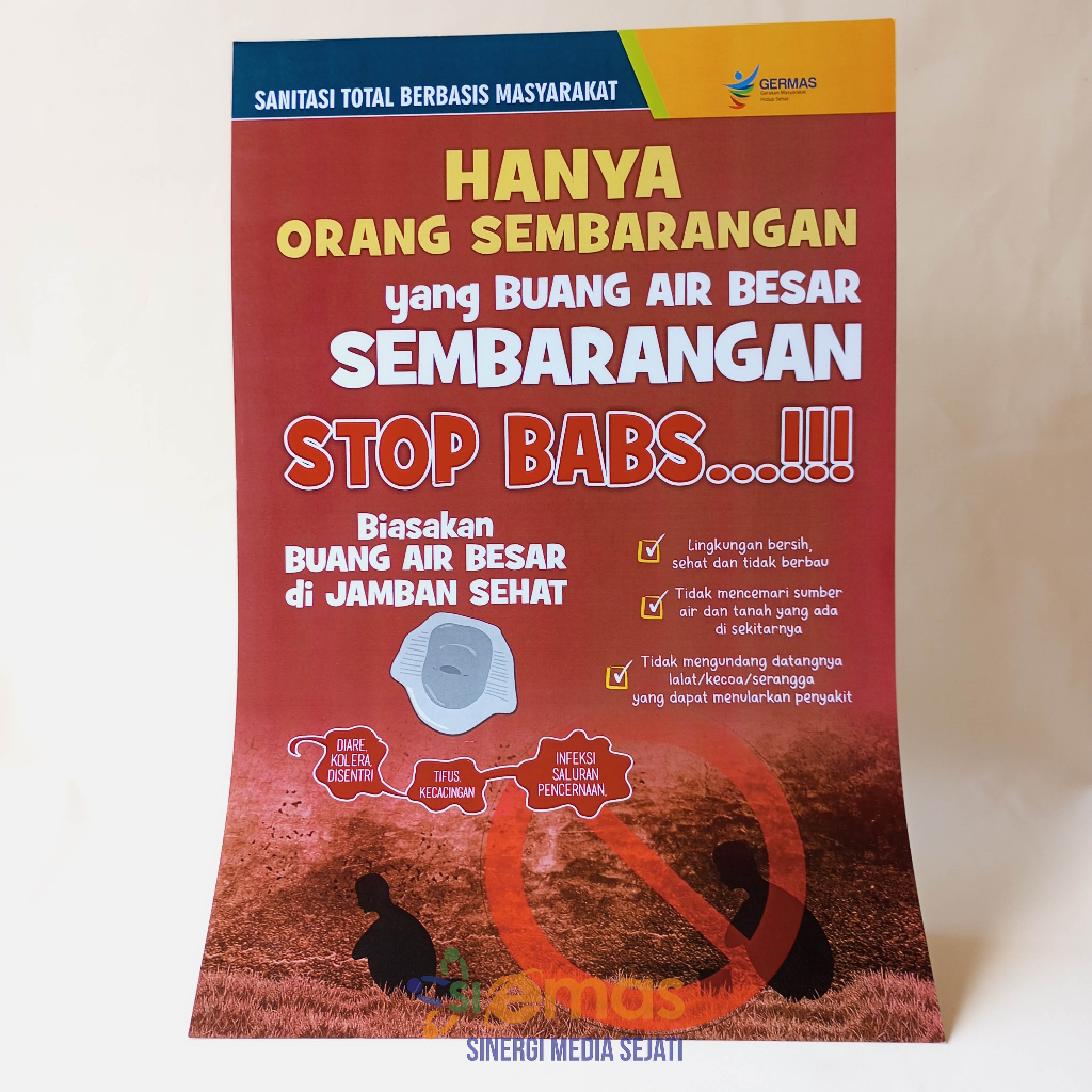 Jual Poster STBM | Poster STOP BAB Sembarangan | Sanitasi Total ...