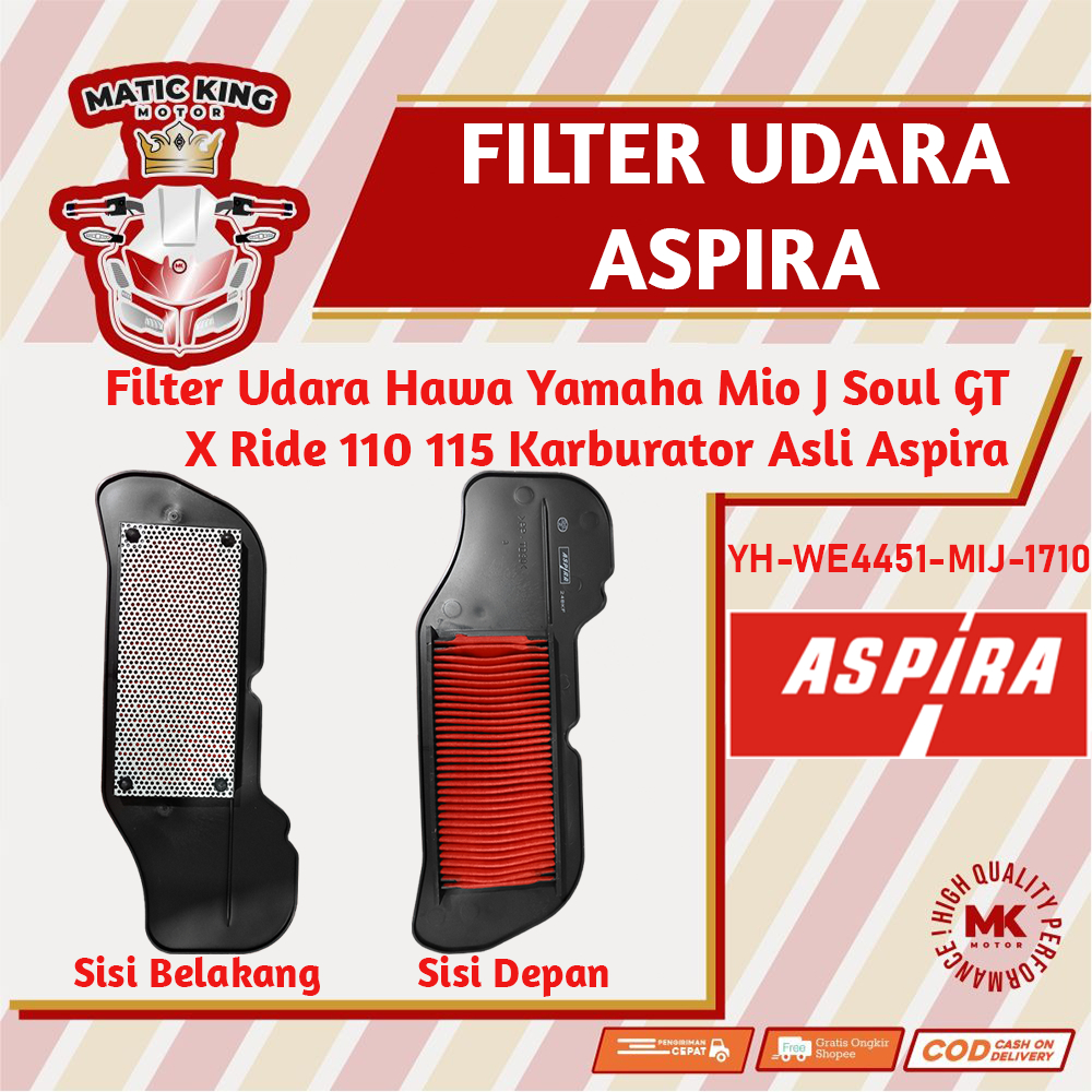Jual Filter Udara Hawa Yamaha Mio J Soul GT X Ride 110 115 Karburator