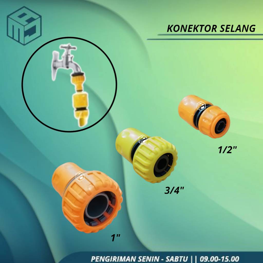 Jual Sambungan Selang Kran Air 1/2 Inch 3/4 Inch 1 Inch Adapter Selang ...