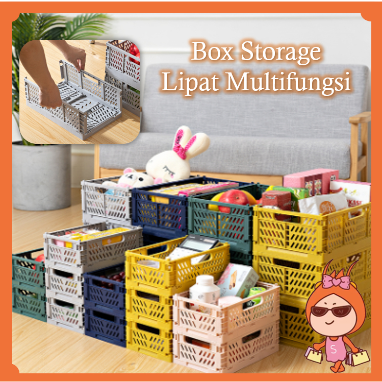 Jual Reseller Welcome H Box Storage Lipat Multifungsi Keranjang Lipat Penyimpanan