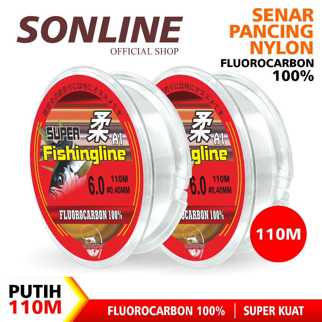 Jual SONLINE Senar Pancing 110m Super Strong 100% Fluorocarbon