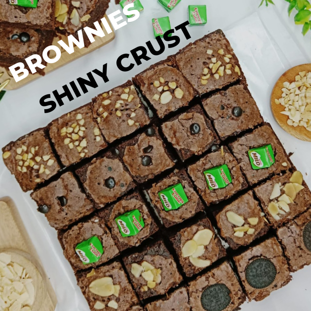 Jual Brownies Panggang Sekat 25 Ukuran 20x20 / Brownies Fudgy / Brownies Shiny Crust Shopee