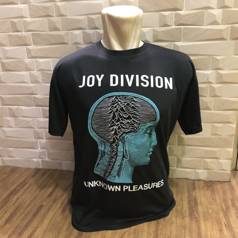 Unknown Pleasures Joy Division Band Tshirt Bahan 100% Katun Casual  Fashionable T-SHIRT BLACK