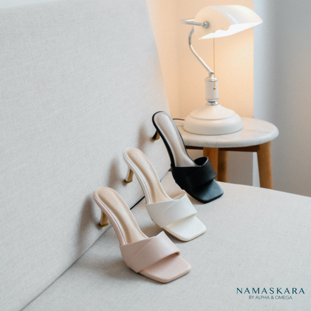 Jual NAMASKARA Lalisa Nude Pink Sandal Heels Wanita 7cm | Shopee Indonesia
