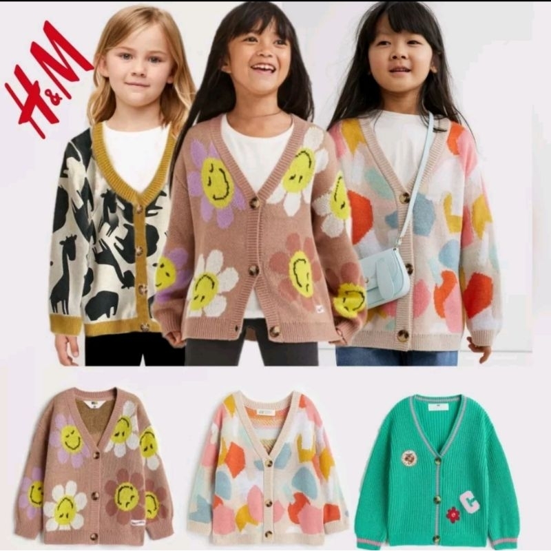 H and hotsell m girls cardigan