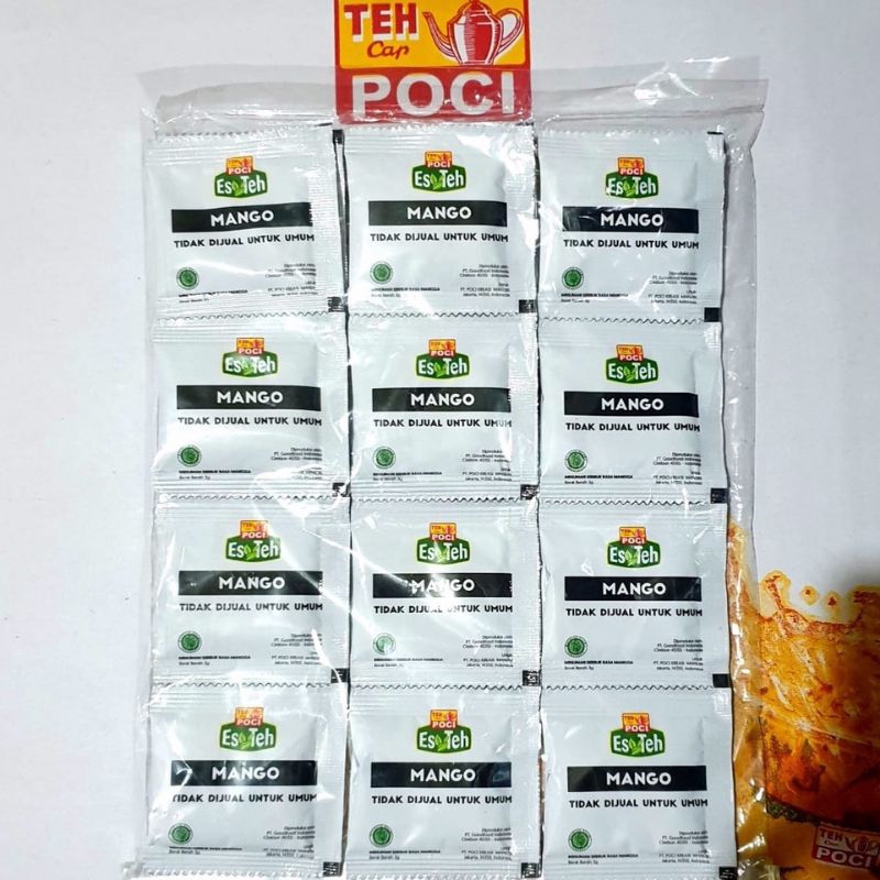 Jual serbuk teh poci rasa manggo,1 renteng isi 10 pcs | Shopee Indonesia