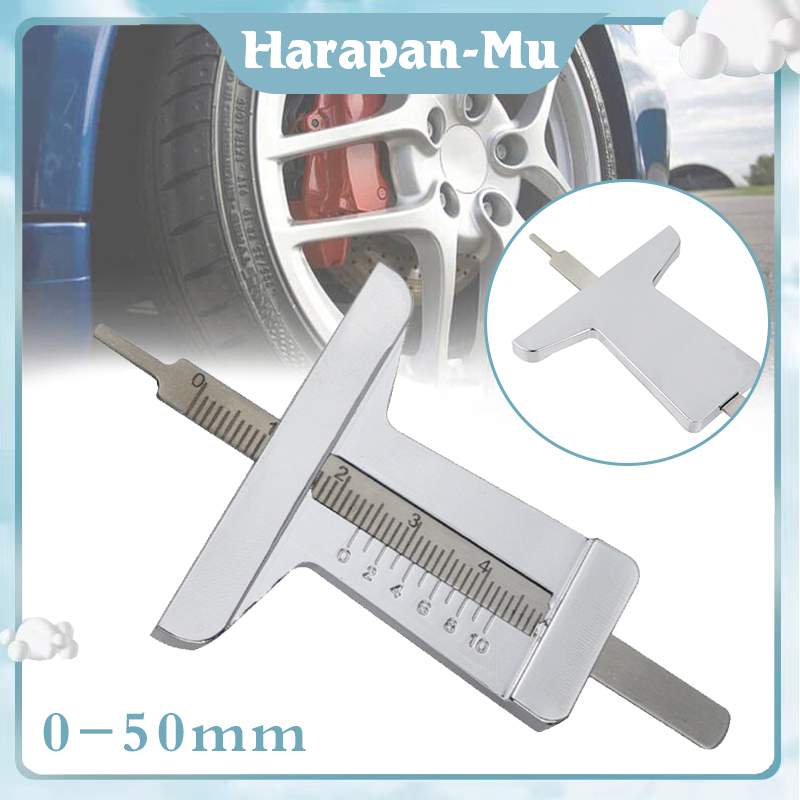 Jual Tread Depth Gauge Utake 0-50mm Car Tyre Tire Tread Vernier Depth ...