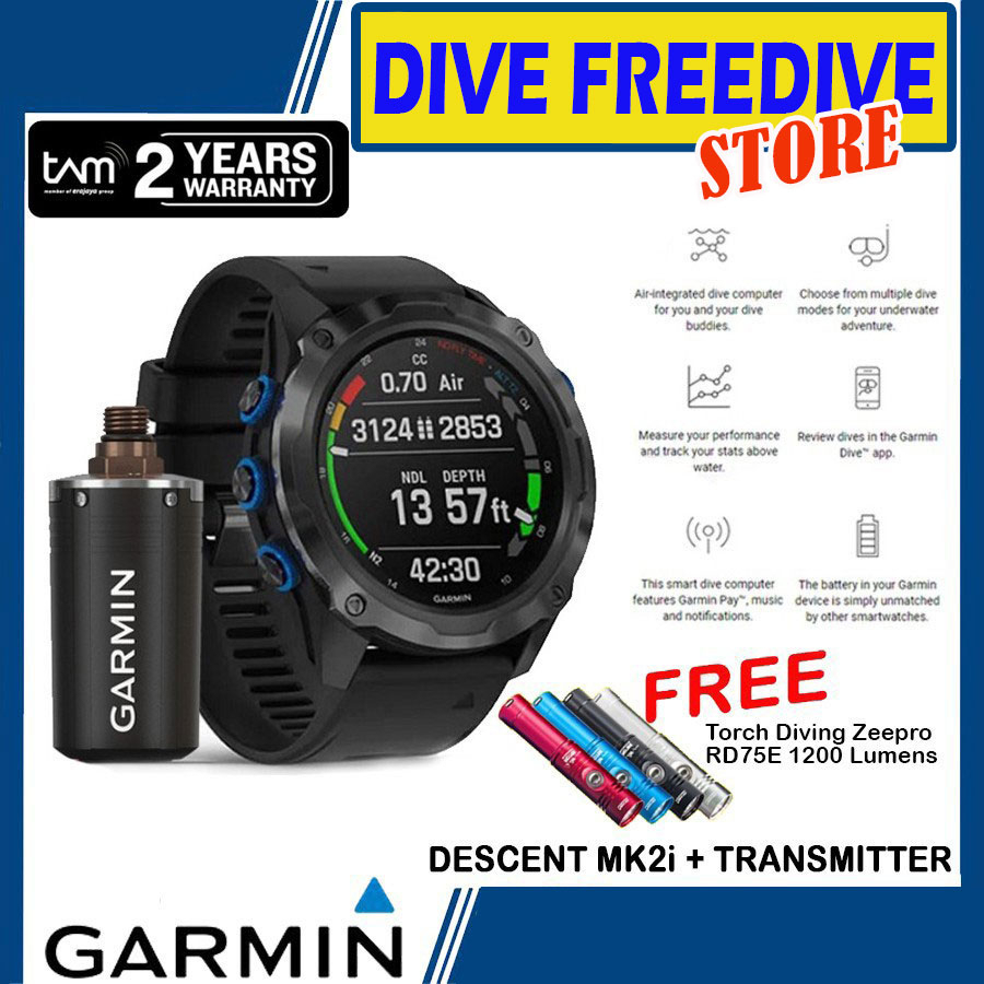 Jual Smart Watch Garmin Descent MK2i With Transmitter T1 Smartwatch
