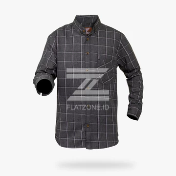 Flatzone Kemeja Flanel Lengan Panjang Pria Premium