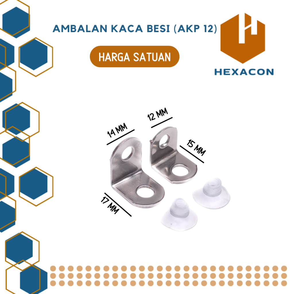 Jual Ambalan Cop Kaca Skrup Akp 12 Ambalan Plat L Kop Karet Ambalan