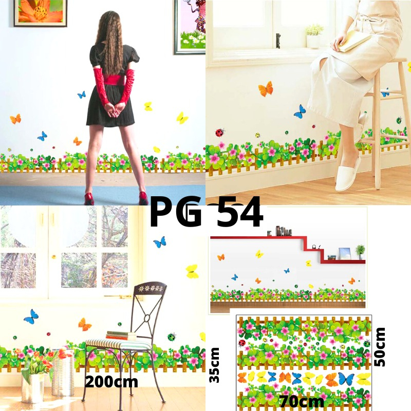 Jual WALL STICKER STIKER SETIKER RUMPUT PAGAR WALLSTIKER WALLSTICKER ...